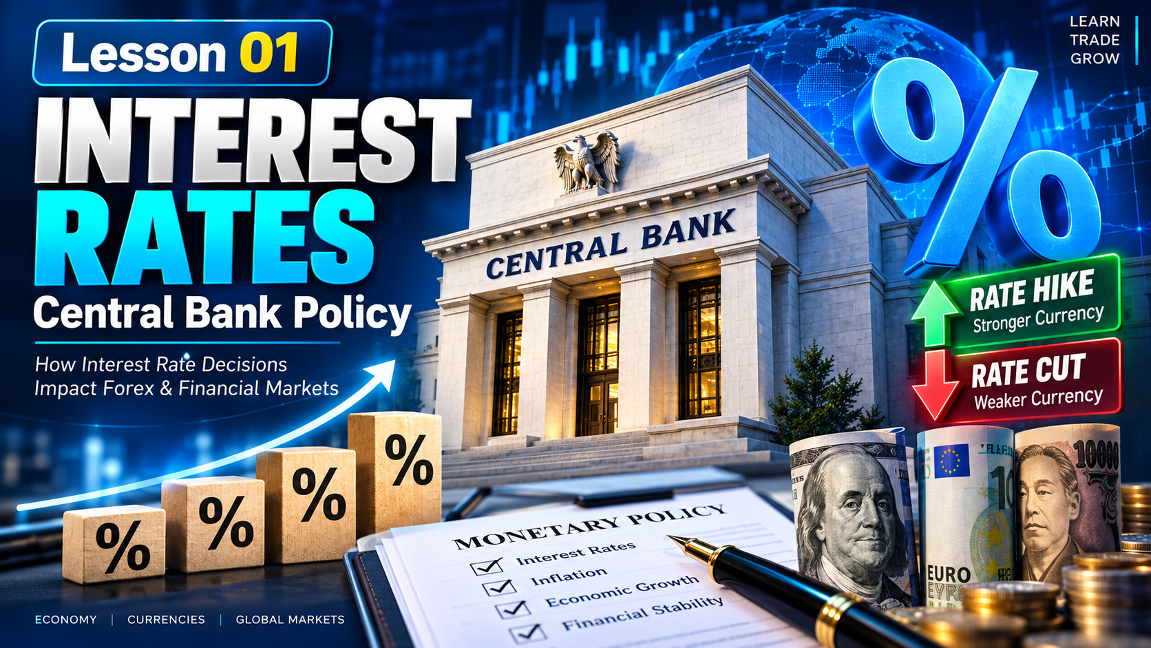 Lesson 01: මහ බැංකු පොලී අනුපාත (Interest Rates)