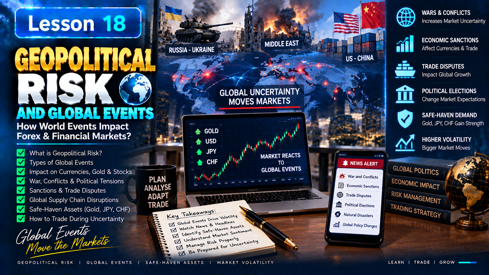Lesson 18: Geopolitical Events – භූදේශපාලනික අවදානම්