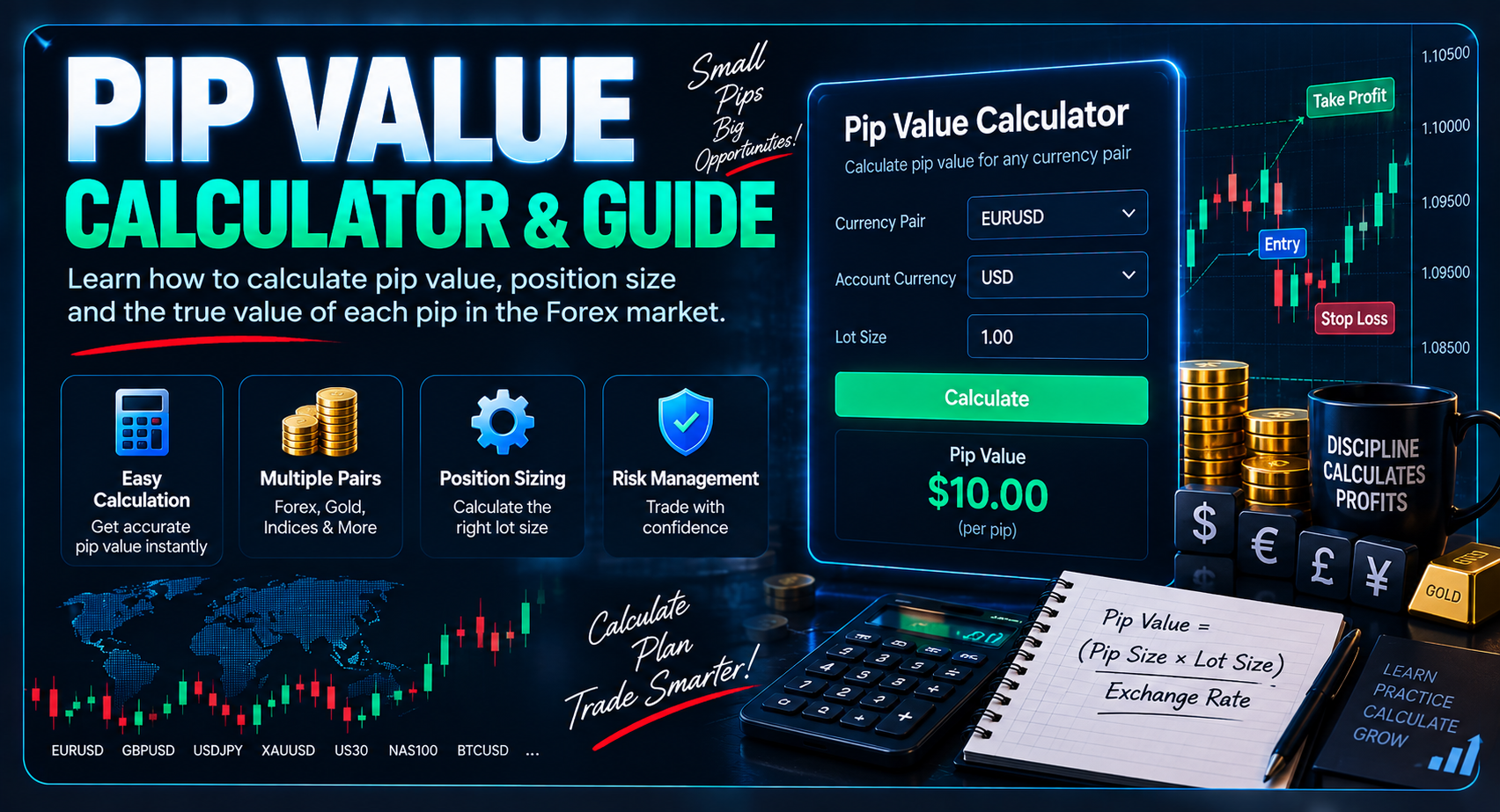 Pip Value Calculator & Guide